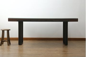 中古　ビーナ(bina)　グラハム(GRAHAM DINING TABLE)　アスプルンド(ASPLUND)取り扱い　味わいのある古材を使用したダイニングテーブル(2人掛け、4人掛け、食卓、作業台、サスティナビリティ)(定価約25万円)(R-065133)