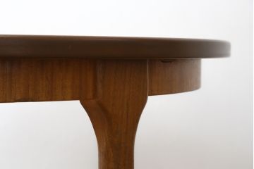 イギリスビンテージ　北欧ビンテージ　チーク材　McIntosh(マッキントッシュ)　木の温もりが感じられるエクステンションテーブル(ラウンドテーブル、ダイニングテーブル、拡張式テーブル、2人掛け、4人掛け、6人掛け、2P、4P、6P、ヴィンテージ、北欧)(R-065135)