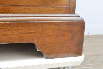 イギリスアンティーク　最高級!　マホガニー材　ステンドグラス入り　趣のある佇まいが目を惹く古い図書館の大きなスタッキングブックケース(キャビネット、収納棚、本箱、戸棚、飾り棚)(R-065142)