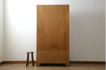 イギリスビンテージ　nathan社(ネイサン)　チーク材　見せる収納を楽しめるキャビネット(ウォールユニット、食器棚、収納棚、飾り棚、ヴィンテージ、北欧)(R-065143)