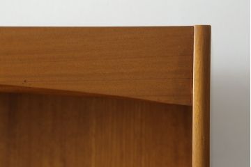 イギリスビンテージ　nathan社(ネイサン)　チーク材　見せる収納を楽しめるキャビネット(ウォールユニット、食器棚、収納棚、飾り棚、ヴィンテージ、北欧)(R-065144)