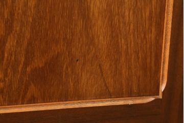 イギリスビンテージ　nathan社(ネイサン)　チーク材　見せる収納を楽しめるキャビネット(ウォールユニット、食器棚、収納棚、飾り棚、ヴィンテージ、北欧)(R-065144)