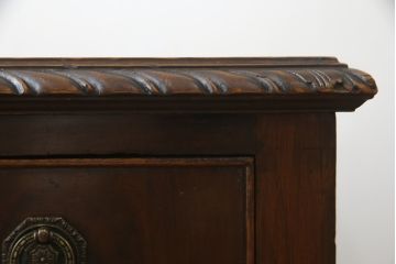 イギリスアンティーク　ウォールナット材　猫脚の優美な曲線デザインが目を惹くデスク(机、ワークデスク、オフィスデスク、在宅用、在宅ワーク、両袖机)(R-065148)