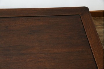 和製アンティーク　上手物!　関塚作　指物高級家具　総花梨(カリン)材　素晴らしい彫刻が目を惹く唐木座卓　(R-065162)