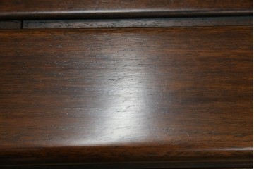 和製アンティーク　上手物!　関塚作　指物高級家具　総花梨(カリン)材　素晴らしい彫刻が目を惹く唐木座卓　(R-065162)