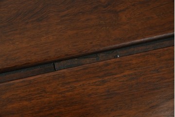 和製アンティーク　上手物!　関塚作　指物高級家具　総花梨(カリン)材　素晴らしい彫刻が目を惹く唐木座卓　(R-065162)