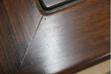 和製アンティーク　上手物!　関塚作　指物高級家具　総花梨(カリン)材　素晴らしい彫刻が目を惹く唐木座卓　(R-065162)