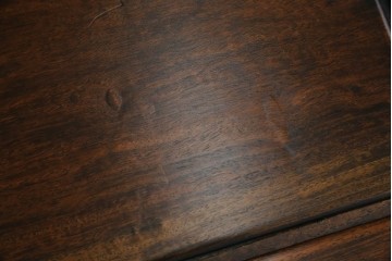 和製アンティーク　上手物!　関塚作　指物高級家具　総花梨(カリン)材　素晴らしい彫刻が目を惹く唐木座卓　(R-065162)