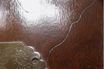 アジアンビンテージ　美品　希少な絶版品　韓国家具　立派な真鍮金具が魅力的なトランクテーブル(センターテーブル、ローテーブル、引き出し、李朝家具、ヴィンテージ)(R-065173)