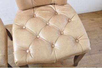 中古　美品　ハロ(HALO)　アスプルンド(ASPLUND)取り扱い　CHESTER CHAIR(チェスターチェア)　柔らかな色合いでインテリアに取り入れやすいチェア2脚セット(ダイニングチェア、椅子、イス)(R-065175)