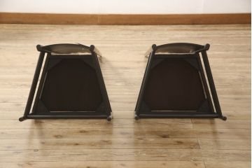 中古　展示品　美品　Cassina(カッシーナ)　292　HILL HOUSE,1(ヒルハウス1)　CHARLES RENNIE MACKINTOSH(チャールズ・レニー・マッキントッシュ)　スタイリッシュでモダンなデザインが格好良いラダーバックチェア2脚セット(椅子、イス、ダイニングチェア)(定価約47万3千円)(R-065176)