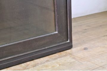 和製アンティーク　上手物!!　前面・側面栗材　銅製金具の引手が和モダンでお洒落な横長時代箪笥(横長箪笥、収納箪笥、衣装箪笥、サイドボード、サイドチェスト、引き出し)(R-065178)