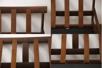 和製ビンテージ　天童木工(Tendo)　BRASILEIRA(ブラジレイラ)　希少!!　ブラジリアンローズウッド　ミッドセンチュリースタイルにおすすめな3人掛けソファ(レザーソファ、本革、3P、トリプルソファ、アームソファ、ヴィンテージ)(R-065179)