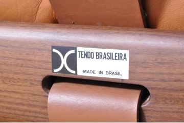 和製ビンテージ　天童木工(Tendo)　BRASILEIRA(ブラジレイラ)　希少!!　ブラジリアンローズウッド　ミッドセンチュリースタイルにおすすめな1人掛けソファ(1P、レザーソファ、本革、アームソファ、アームチェア、ヴィンテージ)(R-065181)