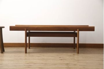 和製ビンテージ　天童木工(Tendo)　希少!!　ブラジリアンローズウッド　優しい木の温もり溢れるセンターテーブル(ローテーブル、リビングテーブル、座卓、ヴィンテージ)(R-065182)