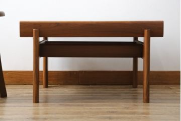 ビンテージ　天童木工(Tendo)　希少!!　ブラジリアンローズウッド　優しい木の温もり溢れるセンターテーブル(ローテーブル、カフェテーブル、コーヒーテーブル、リビングテーブル、座卓、ヴィンテージ)(R-065184)