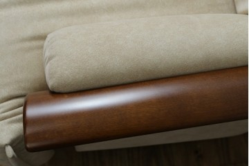 中古　美品!!　モリシゲ(MORISHIGE/森繁)　ブルック　アクアクリーン(MARINA)シリーズ　品の良いモダンデザインが魅力の1人掛けソファ　定価約34万円　(R-065186)