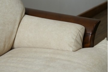 中古　美品!!　モリシゲ(MORISHIGE/森繁)　ブルック　アクアクリーン(MARINA)シリーズ　品の良いモダンデザインが魅力の1人掛けソファ　定価約34万円　(R-065186)