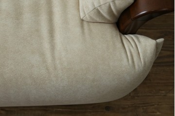 中古　美品!!　モリシゲ(MORISHIGE/森繁)　ブルック　アクアクリーン(MARINA)シリーズ　品の良いモダンデザインが魅力の1人掛けソファ　定価約34万円　(R-065186)