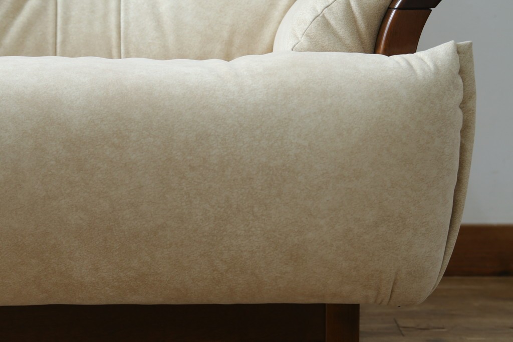 中古　美品!!　モリシゲ(MORISHIGE/森繁)　ブルック　アクアクリーン(MARINA)シリーズ　品の良いモダンデザインが魅力の1人掛けソファ　定価約34万円　(R-065186)