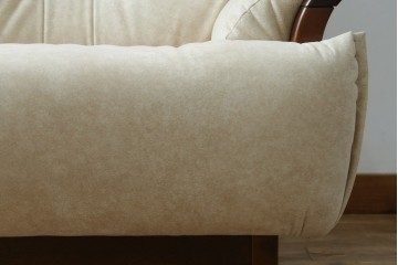 中古　美品!!　モリシゲ(MORISHIGE/森繁)　ブルック　アクアクリーン(MARINA)シリーズ　品の良いモダンデザインが魅力の1人掛けソファ　定価約34万円　(R-065186)