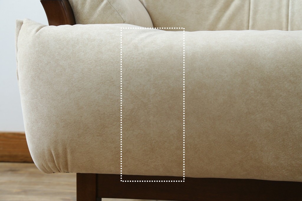 中古　美品!!　モリシゲ(MORISHIGE/森繁)　ブルック　アクアクリーン(MARINA)シリーズ　品の良いモダンデザインが魅力の1人掛けソファ　定価約34万円　(R-065186)