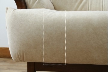 中古　美品!!　モリシゲ(MORISHIGE/森繁)　ブルック　アクアクリーン(MARINA)シリーズ　品の良いモダンデザインが魅力の1人掛けソファ　定価約34万円　(R-065186)