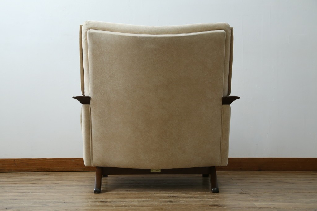 中古　美品!!　モリシゲ(MORISHIGE/森繁)　ブルック　アクアクリーン(MARINA)シリーズ　品の良いモダンデザインが魅力の1人掛けソファ　定価約34万円　(R-065186)