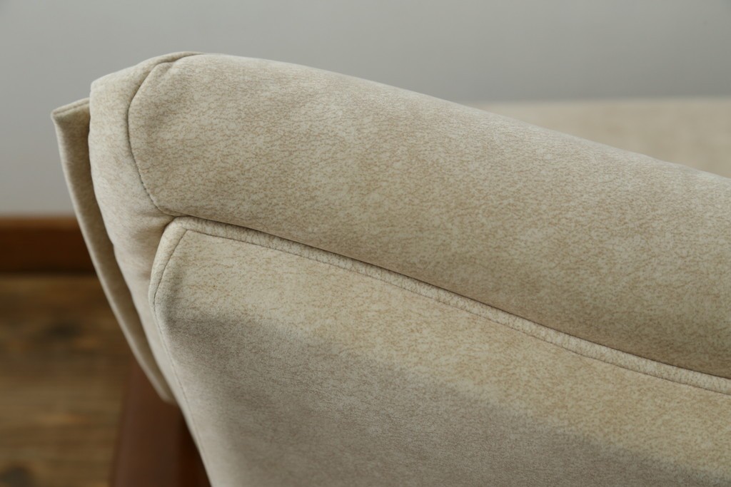 中古　美品!!　モリシゲ(MORISHIGE/森繁)　ブルック　アクアクリーン(MARINA)シリーズ　品の良いモダンデザインが魅力の1人掛けソファ　定価約34万円　(R-065186)