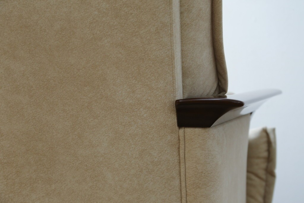 中古　美品!!　モリシゲ(MORISHIGE/森繁)　ブルック　アクアクリーン(MARINA)シリーズ　品の良いモダンデザインが魅力の1人掛けソファ　定価約34万円　(R-065186)