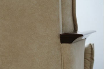 中古　美品!!　モリシゲ(MORISHIGE/森繁)　ブルック　アクアクリーン(MARINA)シリーズ　品の良いモダンデザインが魅力の1人掛けソファ　定価約34万円　(R-065186)