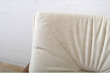 中古　美品!!　モリシゲ(MORISHIGE/森繁)　ブルック　アクアクリーン(MARINA)シリーズ　品の良いモダンデザインが魅力の1人掛けソファ(アームソファ、アームチェア、1P)(定価約34万円)(R-065186)