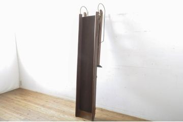 ジャンク品　和製アンティーク　古い風合いが魅力的な木製の折り畳み滑り台(すべり台、折りたたみ、ディスプレイ)(R-065195)