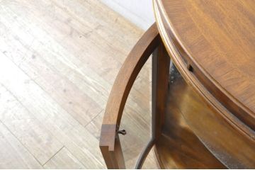 中古　DREXEL HERITAGE(ドレクセルヘリテイジ)　Cameo Classics(キャメオクラシックス)　ハーフムーン(半月型)　美しい曲線デザインに目を奪われるキャビネット(ホールチェスト、サイドボード、サイドキャビネット、飾り棚、ショーケース、収納棚、戸棚、半円型)(R-065197)