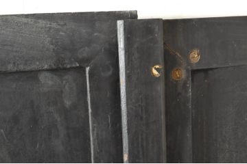 アンティーク建具　超希少!!　激レア!!　豪商の内蔵(うちぐら)で使われていた重厚な両開き扉1対(ドア、1対2枚セット、鉄扉、玄関ドア、蔵戸)(R-065204)
