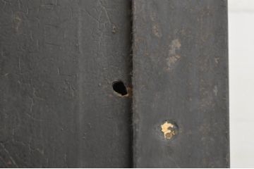 アンティーク建具　超希少!!　激レア!!　豪商の内蔵(うちぐら)で使われていた重厚な両開き扉1対(ドア、1対2枚セット、鉄扉、玄関ドア、蔵戸)(R-065204)