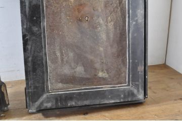 アンティーク建具　超希少!!　激レア!!　豪商の内蔵(うちぐら)で使われていた重厚な両開き扉1対(ドア、1対2枚セット、鉄扉、玄関ドア、蔵戸)(R-065204)