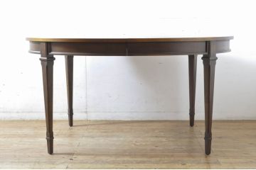 中古　DREXEL HERITAGE(ドレクセルヘリテイジ)　Triune(トライユン)　品のある佇まいが魅力のダイニングテーブル(エクステンションテーブル、食卓、4人掛け、6人掛け、8人掛け)(R-065206)