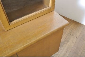 中古　美品　北海道旭川家具　インテリアセンター(カンディハウス)　収納力抜群!!ナチュラルな風合いが魅力のキャビネット(CONDE HOUSE、サイドボード、収納棚、戸棚、飾り棚)(R-065207)