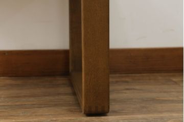 中古　CONDE HOUSE(カンディハウス)　BOLS(ボルス)　ナラ材　本革(レザー)　落ち着いた寛ぎの空間づくりにおすすめなアームチェア(ダイニングチェア、椅子、イス)(定価約14万円)(R-065213)
