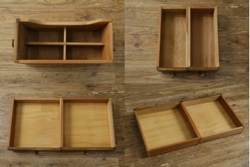 和製ヴィンテージ　北海道旭川家具　職人手造り　上質な作りが魅力の楢(ナラ)材製ドレッサー　(R-065217)