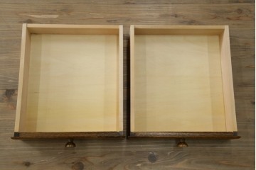 和製ヴィンテージ　北海道旭川家具　職人手造り　ナチュラルな風合いが魅力のライティングビューロー　(R-065218)