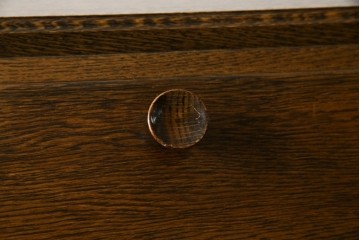 和製ヴィンテージ　北海道旭川家具　職人手造り　ナチュラルな風合いが魅力のライティングビューロー　(R-065218)