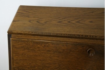 和製ヴィンテージ　北海道旭川家具　職人手造り　ナチュラルな風合いが魅力のライティングビューロー　(R-065218)