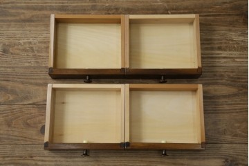 和製ヴィンテージ　北海道旭川家具　職人手造り　ナチュラルな風合いが魅力のライティングビューロー　(R-065218)