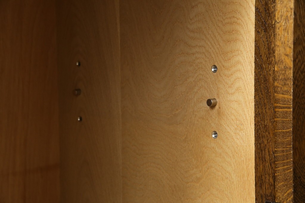 和製ヴィンテージ　北海道旭川家具　職人手造り　ナチュラルな風合いが魅力のライティングビューロー　(R-065218)