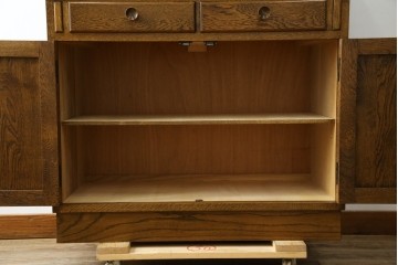 和製ヴィンテージ　北海道旭川家具　職人手造り　ナチュラルな風合いが魅力のライティングビューロー　(R-065218)