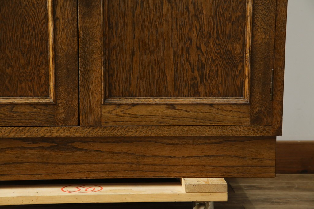 和製ヴィンテージ　北海道旭川家具　職人手造り　ナチュラルな風合いが魅力のライティングビューロー　(R-065218)