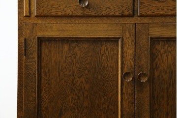 和製ヴィンテージ　北海道旭川家具　職人手造り　ナチュラルな風合いが魅力のライティングビューロー　(R-065218)