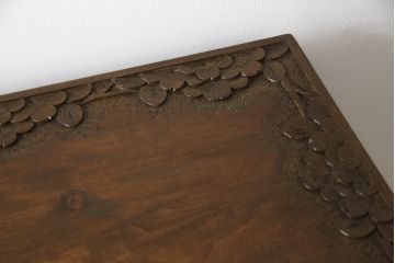 中古　軽井沢彫り　満開の桜の彫刻が見事なチェスト(引き出し、衣装たんす、収納箪笥)(R-065220)